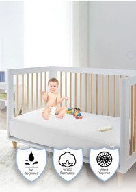 Resim Vionel Home Pamuklu Sıvı Geçirmez Bebek Ve Çocuk Yatak Koruyucu Alez Beyaz 