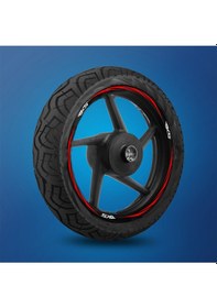 Resim Şık Tasarım Motosiklet Jant Şeridi Rks Uyumlu Beyaz Yazılı Kırmızı Sağ-sol/ön-arka Beyaz 