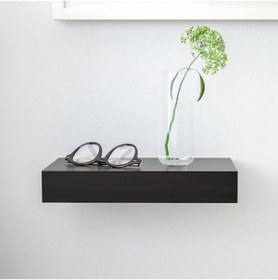 Resim IKEA Siyah Lack 30x26 Cm Venge Gizli Bağlantılı Ahşap Duvar Rafı Suntalam 30 Cm 26 Cm 