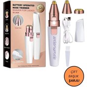 Resim ROWENAROSE Yüz Kaş Epilatör Kıl Kaş Bıyık Tüy Alma Aleti Şarjlı Traş Makinası 