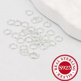 Resim 100 adet / torba 925 saf gümüş açık halka kalın 0,7 mm dış çap 3/4/5/6 mm el yapımı DIY aksesuarları açık halka bağlayıcı takı aksesuarları 