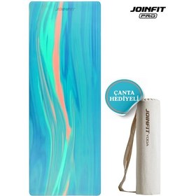 Resim Joinfit Profesyonel Kauçuk Yoga Matı Desenli 4,5 Mm Mavi 