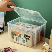 Resim Büyük Kapasiteli Açık Plastik Depolama Kutusu - Dayanıklı, Yığınlanabilir Organizatör Telefon Kılıfları, Elektronik, Kırtasiye ve Küçük Eşyalar İçin - Modern Şeffaf Tasarım, Kullanımı Kolay, Ofis Malzemeleri | Trendy Depolama Çözümü | Kompakt Tasarım, Depolama Kutuları 