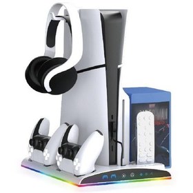 Resim Tp5-3570 Ps5 Soğutucu Organizatör 2 Fanlı Stand Kol Şarj Edici St 