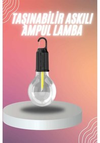 Resim Şarjlı Dekoratif Kamp Lambası Askılı Ampul Led Işık Type-c Girişli 