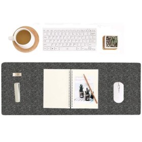 Resim unyepark Ünyepark Yün Keçe Çalışma Masası Düzenleme Bilgisayar Ve Oyuncu Mouse Pedi 35x120 Cm Koyu Gri 