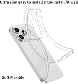 Resim Vivo V29 5g Kılıf Kamera Çıkıntılı Korumalı Renksiz Yumuşak Şeffaf Esnek Silikon Kapak 