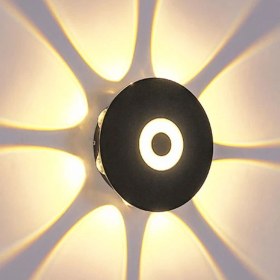 Resim Full Reyon Modern Tasarım Dekoratif Işık Desenli 7 Watt LED Armatür 3000K Gün Işığı Iç ve Dış Mekan LED Aplik 