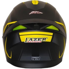 Resim Fazer Motosiklet Çene Açılır Kask Güneş Vizörü Motor Kaskı Duncan Yellow Siyah 