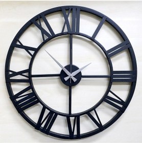 Resim Ferforje Metal Dekoratif Duvar Saati 55Cm Roma Rakamlı 3 Boyutlu Altın 