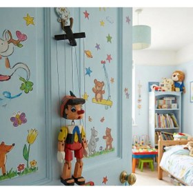 Resim SultanofAura Ahşap Pinokyo Kukla 30 cm - İpli Asmalı Dekoratif Oyuncak & Hediyelik 