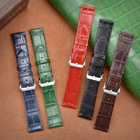 Resim Erkek ve Kadın Rahat Stil, Yumuşak ve Ultra-İnce Bambu Dokulu Deri Saat Kayışları - Çift Ton, Tang Toka, 18mm/19mm/20mm/21mm/22mm, Rahat Aksesuarlar|Çift Tonlu Kayış|Tang Toka Kapatma 