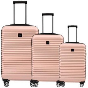 Resim 3'lü Valiz Seti Polikarbon Valiz 4x2 Teker Pudra 1811 Pudra 