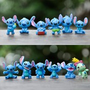 Resim Resmi olarak lisanslı Disney Lilo ve Stitch Stitch 12 parça seti. PVC'den yapılmış, süper sevimli figürler DIY sahneleri / masa dekoru için mükemmel. Mükemmel Paskalya / Noel / doğum günü hediyeleri 