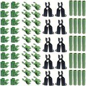 Resim 50/70 adet Ayarlanabilir Bitki Kafesi Tutucu Bağlantı Klipsleri Plastik Bitki Bağlantıları Bahçe Plastik Bağlantıları A-Tipi Bağlantı Tokası Klipsleri Bahçecilik için Metal Çelik Bitki Desteği (50 adet, 11mm) 