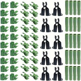 Resim 50/70 adet Ayarlanabilir Bitki Kafesi Tutucu Bağlantı Klipsleri Plastik Bitki Bağlantıları Bahçe Plastik Bağlantıları A-Tipi Bağlantı Tokası Klipsleri Bahçecilik için Metal Çelik Bitki Desteği (50 adet, 11mm) 