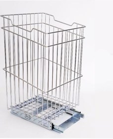 Resim Alttan Raylı Çamaşır Sepeti 55 CM Krom 