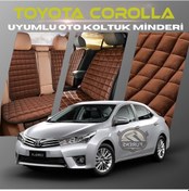 Resim Toyota Corolla Kahverengi Tay Tüyü Cepli & Terletmez Sırtlı Oto Koltuk Minder Seti - Koruma Kılıfı Ön & Arka Set 