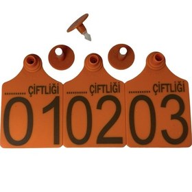 Resim 150 Adet Turuncu Xl Büyükboy Hayvan Küpesi Pens Ucu Hediye 