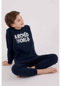 Resim Rolypoly Erkek Çocuk Lacivert Pijama Takımı Rp3684-c-v2 