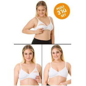 Resim Par Lingerie Pl 3'lü Çıkarılabilir Pedli Emzirme Sütyeni 
