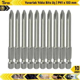 Resim Gfb Yuvarlak Yıldız Bits Uç I Ph1 x 100 mm 10 Adet 