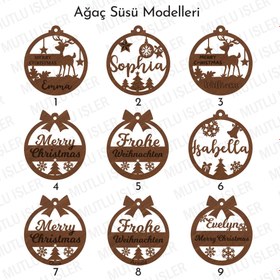 Resim Kişiselleştirilmiş Yılbaşı Ağacı Süsleri, Çam Ağacı Süslemeleri, Noel Süsleri 