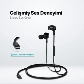 Resim Ttec Hd Mikrofonlu Ergonomik Kulakiçi Kablolu Type-C Kulaklık, Kumanda Kontrollü Stereo Sesli Kulaklık 