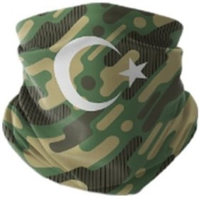 Resim Yeles Kamuflaj Motorcu Buff Maske Boyunluk Unisex Bandana 