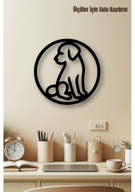 Resim Ahşap Tablo Dekoratif Duvar Süsü Ev Ve Ofis İçin Yavru Köpek Temalı 