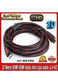 Resim 10 Metre Çelik Örgülü 3D Standart Hdmi Kablo 