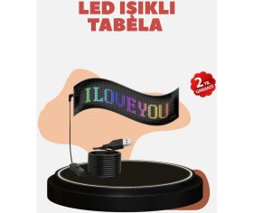 Resim Beruflic Kayan Yazı Destekli Rgb LED Reklam Paneli USB ile Kolay Kurulumlu 