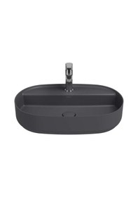 Resim Isvea Infinity Batarya Delikli Tezgah Üzeri Lavabo 60CM Antrasit 