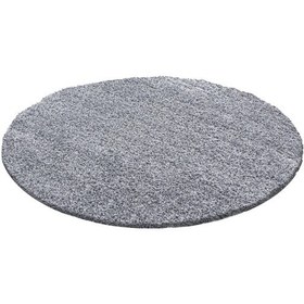 Resim Yuvarlak Soft Shaggy Halı Yüksek Tüylü Düz Açık Gri Rengi Çocuk Odası Oturma Odası Salon Mutfak Halı 