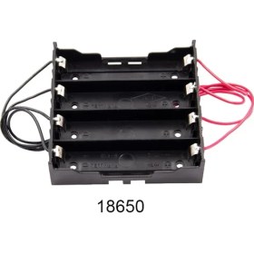 Resim Alkatronik 18650 Pil Yuvası 4'lü Paralel 