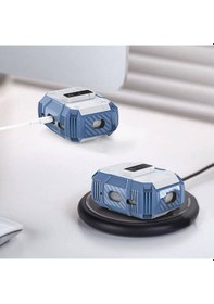 Resim Khayra Apple Uyumlu AirPods Pro Airbag 35 Darbelere Karşı Dayanıklı Düğmeli Kılıf-siyah Siyah 