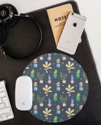 Resim WuW Kaktüs Desenli Yuvarlak Kaymaz Taban Mouse Pad 