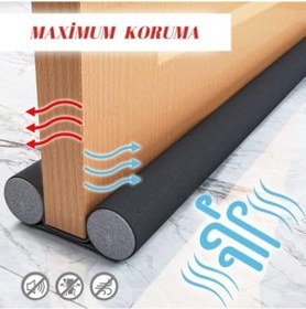 Resim Kapı Altı Rüzgar Önleyici,ısı Yalıtım Süngeri, Kapı Altı Sızdırmaz Bant, Eşik Altlığı, Kapı Stoperi Gri 