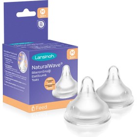 Resim Lansinoh Natural Wave 2'li Biberon Emziği Orta Akış - Standart / Standart 