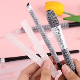Resim Buffer Makyaj Far Allık Kontür Eyeliner Fırça Malzemeleri Ürünleri Koruyucu File Kapak Örgü Kılıf Set 20LI 