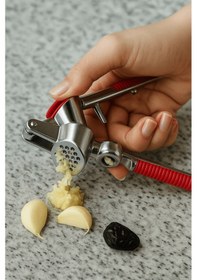 Resim Paslanmaz Çelik Sarımsak Ezme Ve Çekirdek Çıkartma Aparatı Çok Renkli 