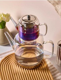 Resim Perotti Elio Luster Cam Çaydanlık Takımı 16496 Şeffaf 