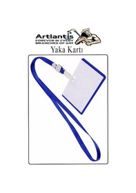 Resim Kırmızı İpli Yaka Kartı 1 Adet Ayarlanabilir Boyuna Asma Kimlik Koruyuculu Pvc Kırmızı Yaka Kartlığı Seyehat Ofis Okul Büro 