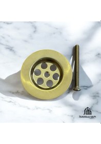 Resim İsaoğlu Yapı Mat Gold Lavabo Süzgeci Mat Altın Lavabo Gideri Bütün Lavabolarla Uyumlu Mat Gold Gider Gold Altın 