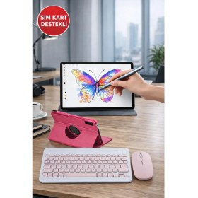 Resim Huawei Matepad Se (Sim Kart'lı)11 Inch 4gb Ram 128GB Tablet M-Pen Kalem+Pembe Klavye Mouse+ Pembe Kılıf(PEMBE) 
