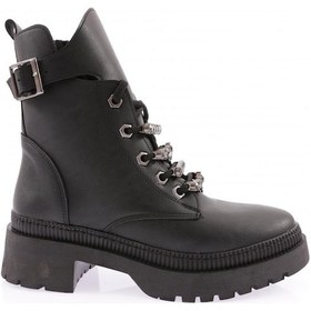 Resim Dgn K9030 Kadin Kristal Taşli Bağcikli Bot K9030-1916-R1534 Siyah 