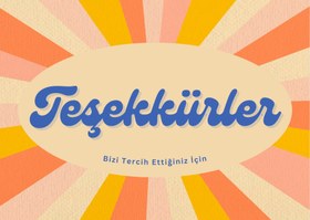 Resim Hazır Desenli Teşekkür Kartı - 10 / 10*14-3 