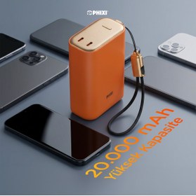Resim Phixi FORCE P45 20000mAh 45W Hızlı Şarj Powerbank 
