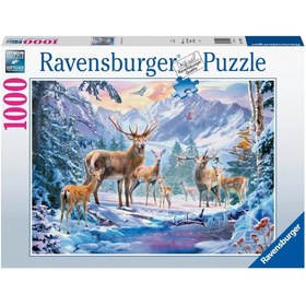 Resim Ravensburger 1000 Parça Puzzle Karaca ve Geyik 199495 