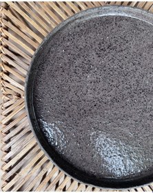 Resim Argile Rouge Büyük Servis Tabağı El Yapımı Stoneware Antrasit 